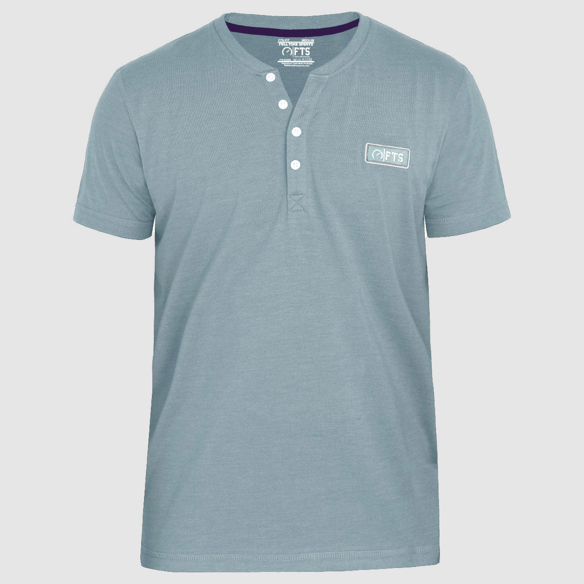 Henley Shirts | Slate Short Sleeves Henley T-Shirt