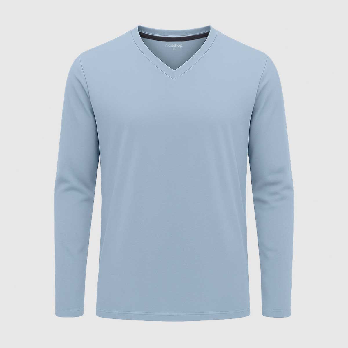 V-Neck Full Sleeve Shirt | Aqua V Neck T-Shirts