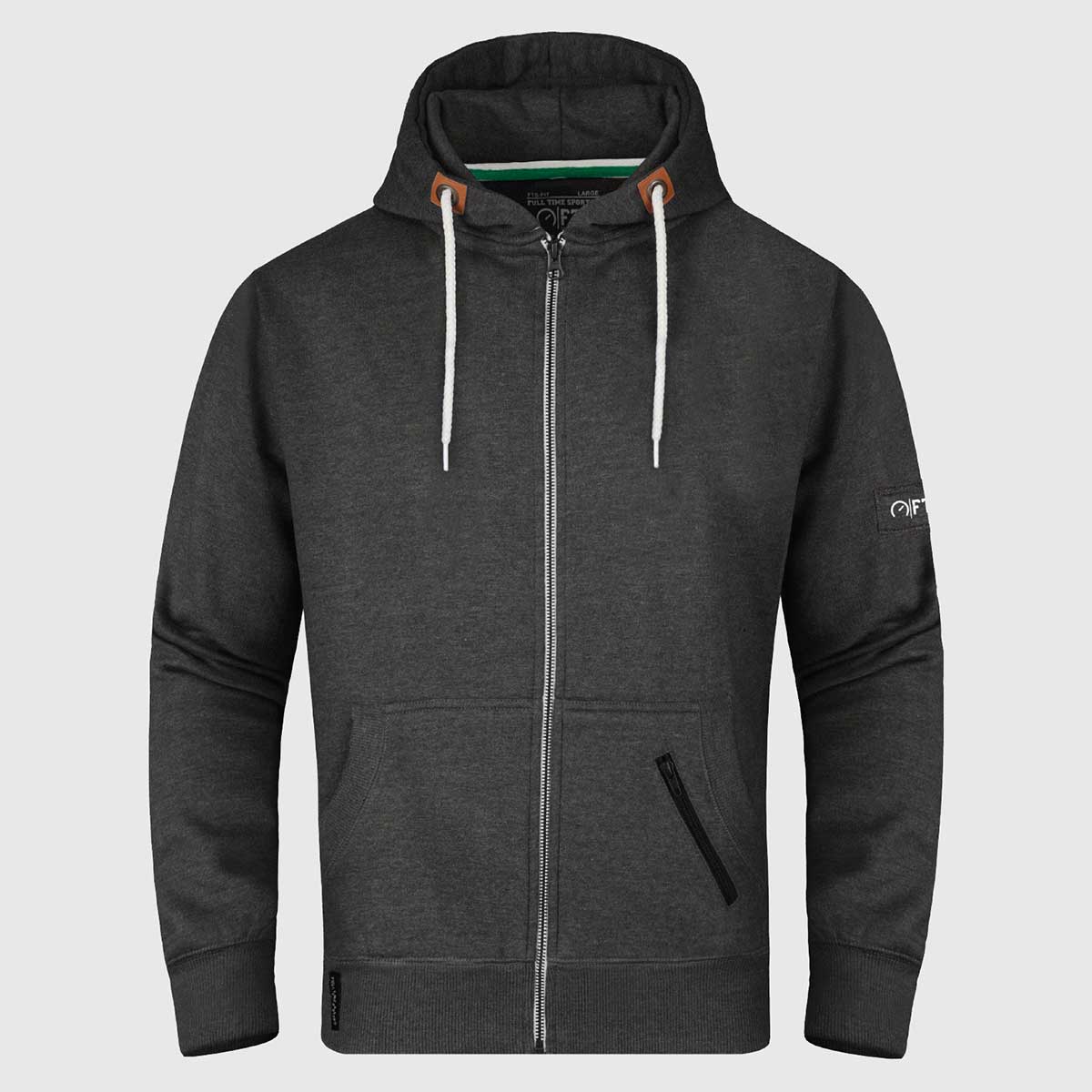 Charcoal Zip Hoodie for Men and Women - Hooded Zipper