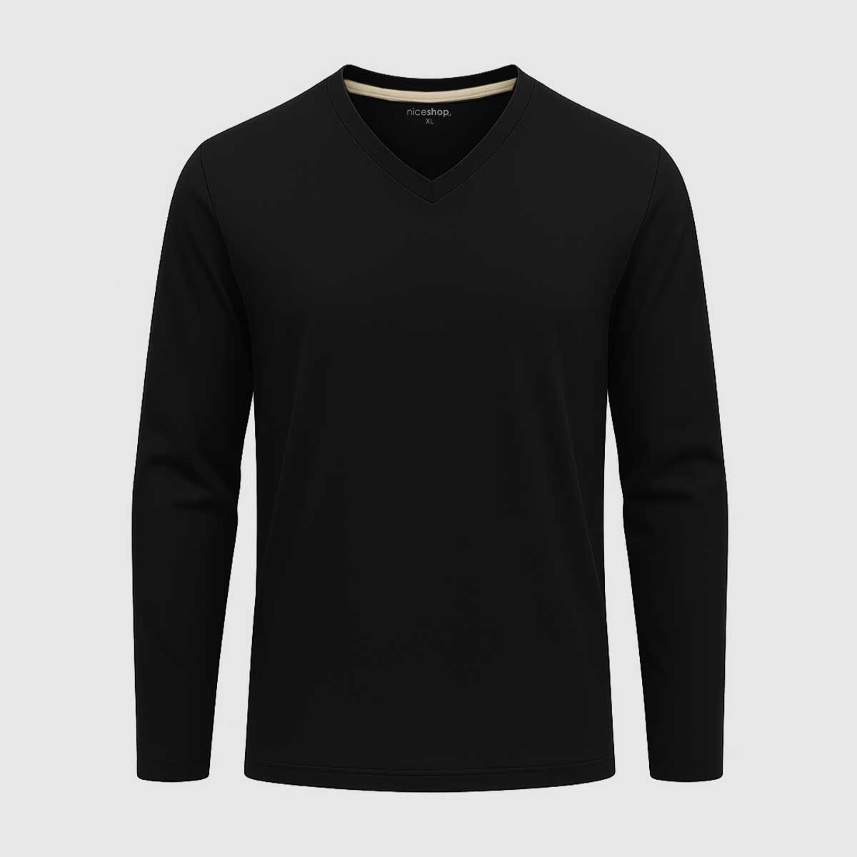V-Neck Full Sleeve Shirt | Black V Neck T-Shirts