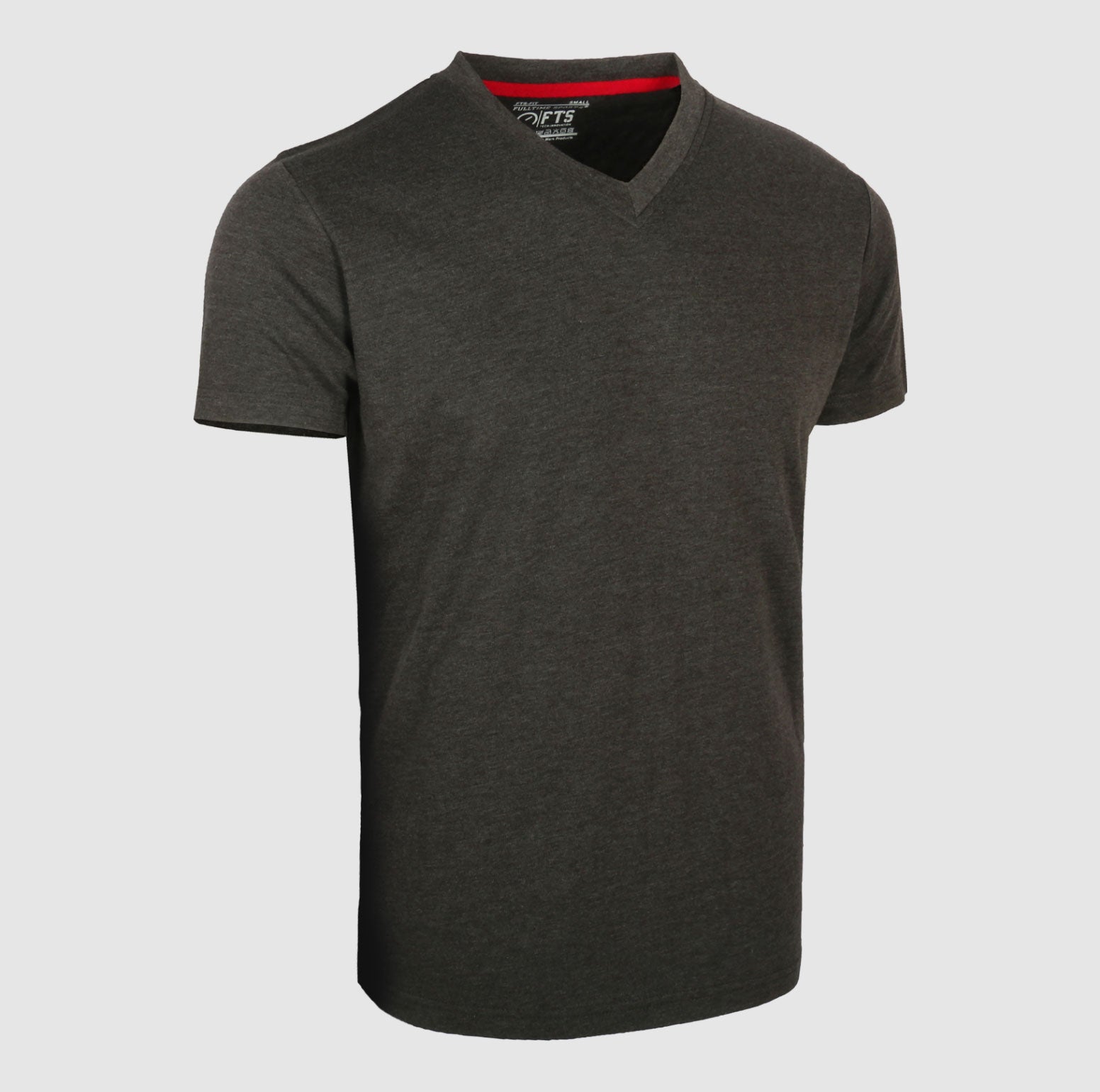 Charcoal V Neck Short Sleeve T-Shirts | Comfortable Half Sleeves V-Neck Shirts