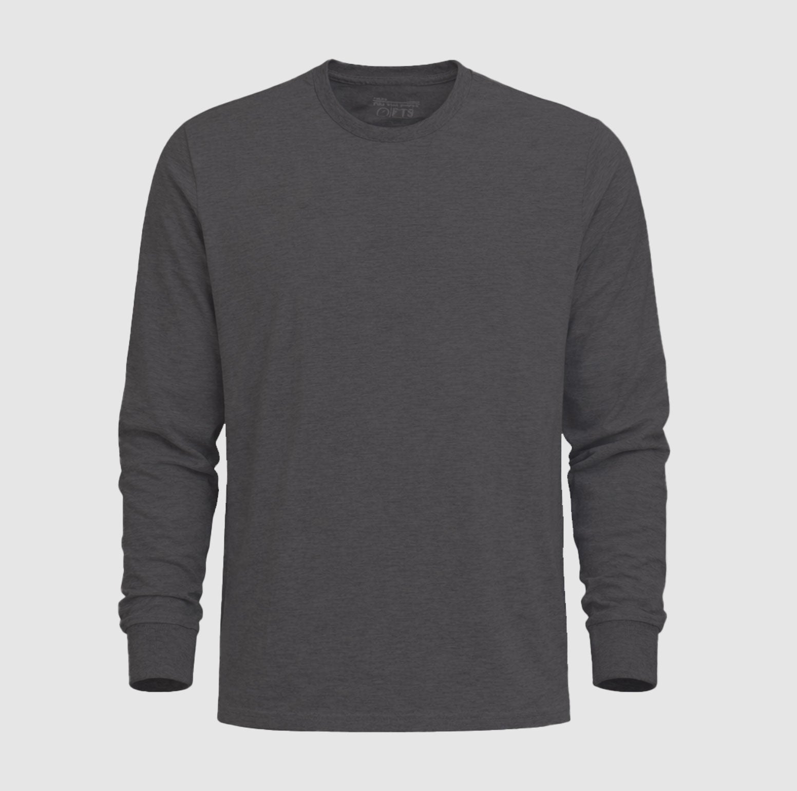 Charcoal Full Sleeve T-Shirt for Men and Women Premium Ribbed Cuffs