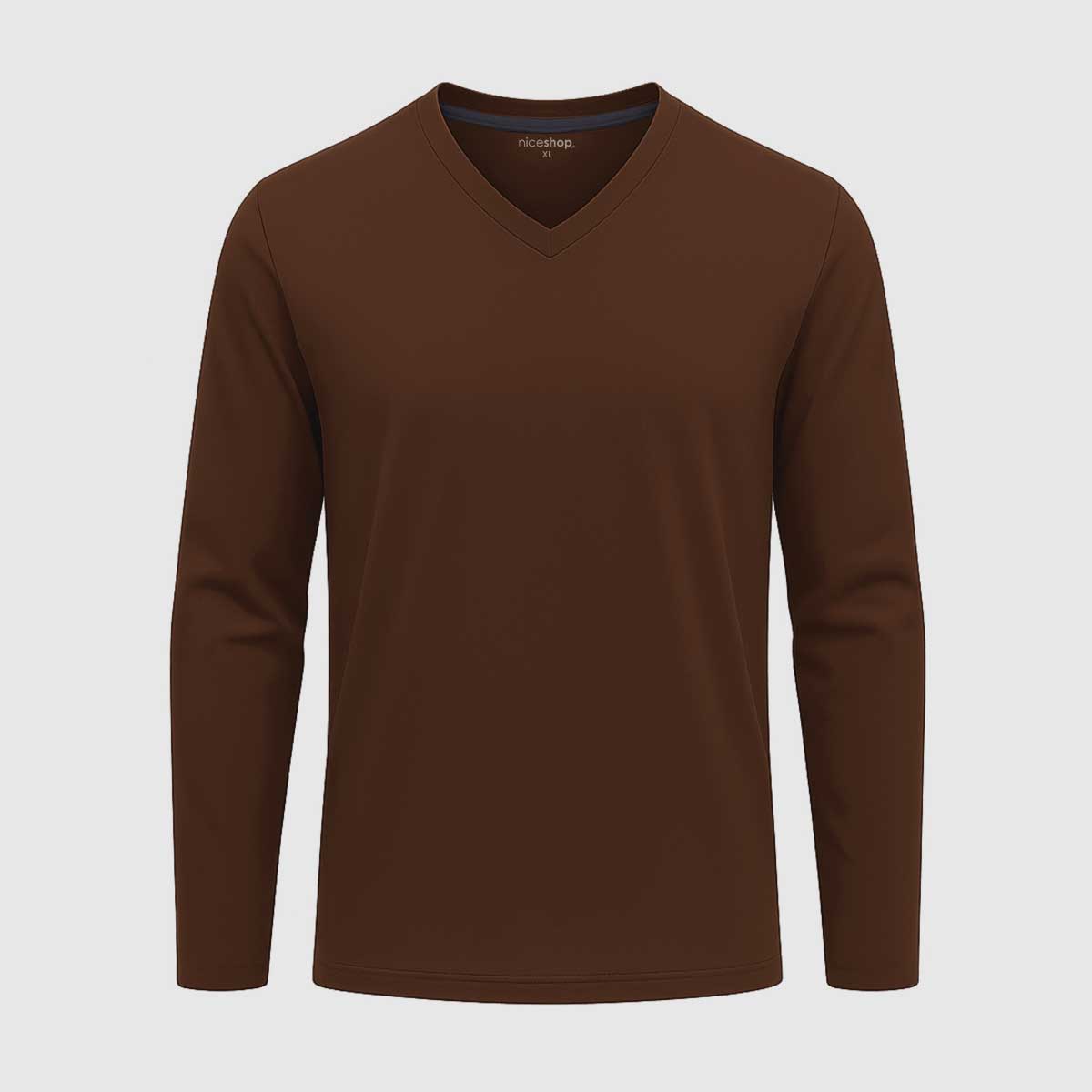 V-Neck Full Sleeve Shirt | Chocolate V Neck T-Shirts
