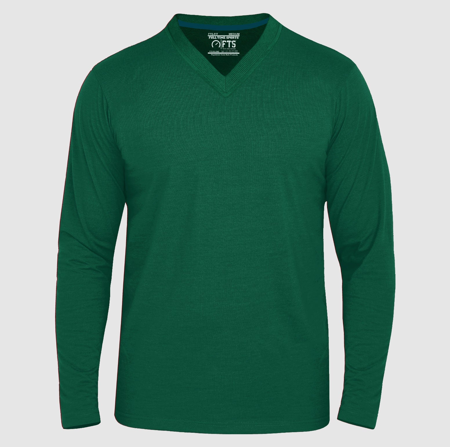 V-Neck Full Sleeve Shirt | Forest Green V Neck T-Shirts