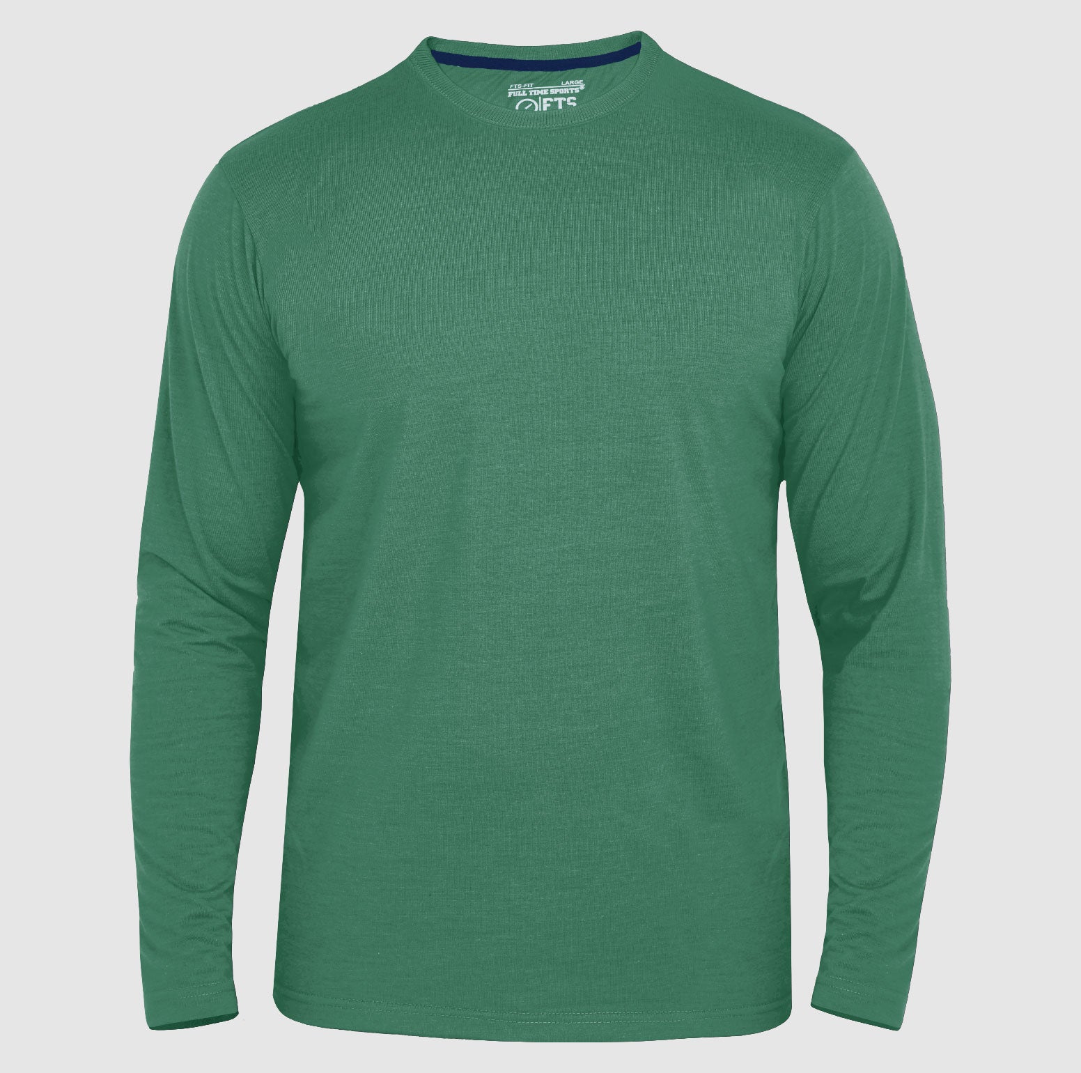 Full Sleeves T-Shirts | Hunter Green Round Neck Full Sleeves Shirt