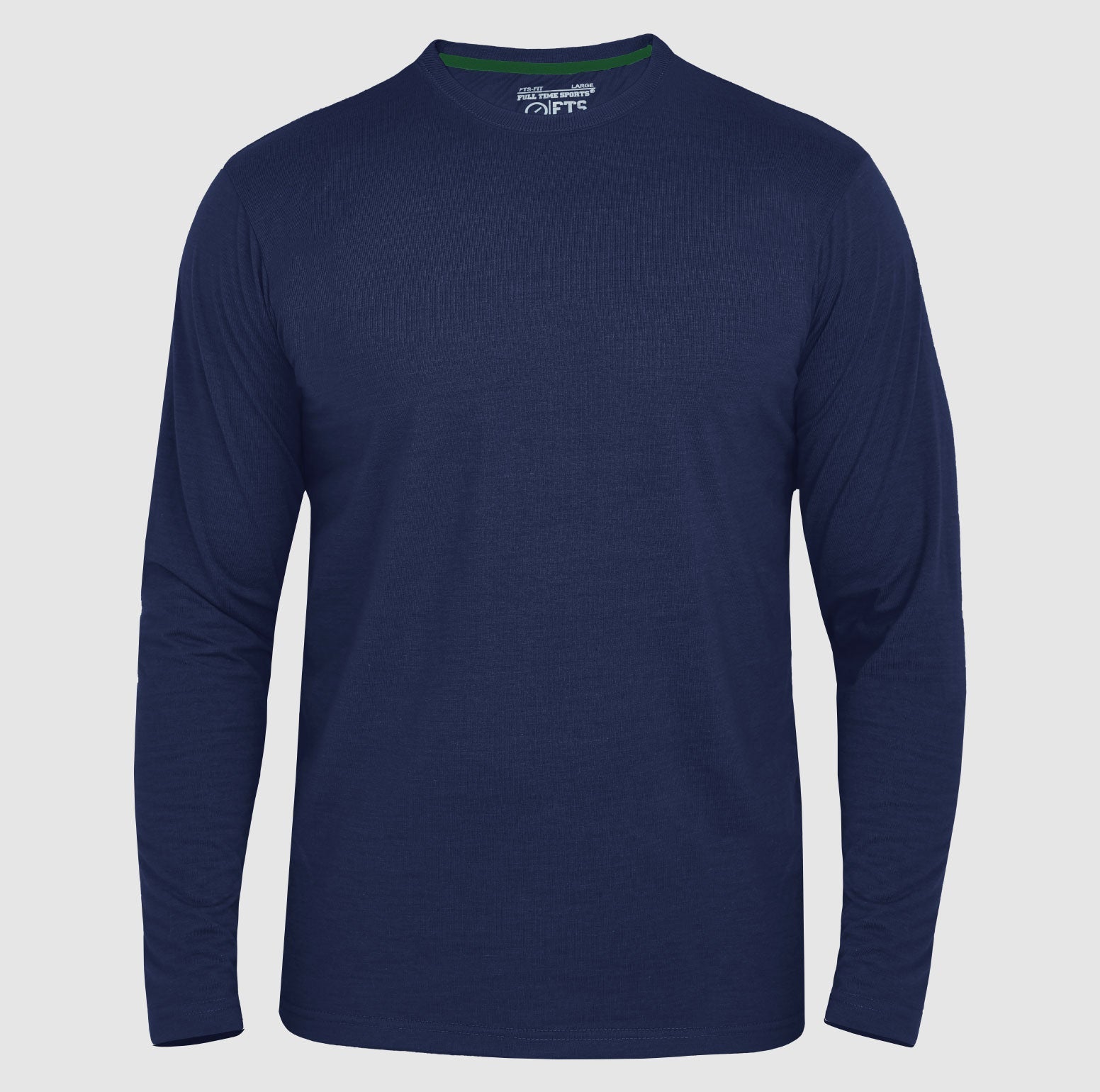 Full Sleeves T-Shirts | Navy Blue Round Neck Full Sleeves Shirt