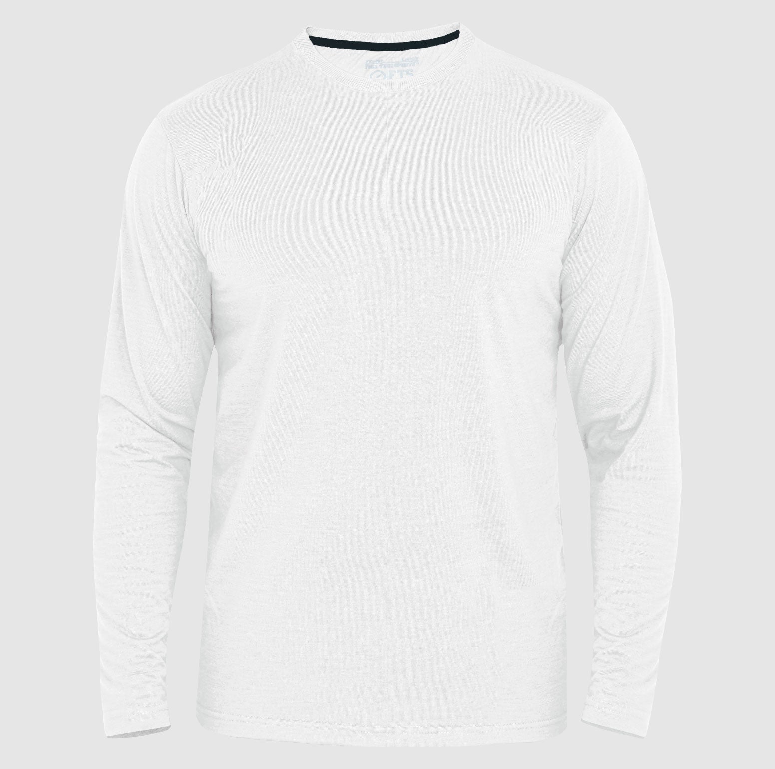 Full Sleeves T-Shirts | White Round Neck Full Sleeves Shirt