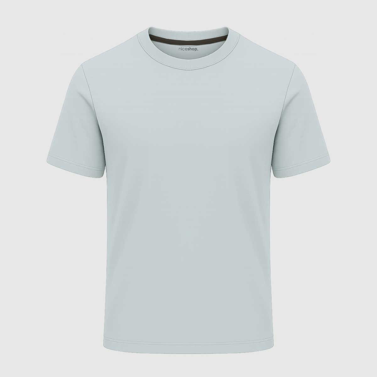 Lagoon Round Neck Cotton T-Shirt for Men | Short Sleeves