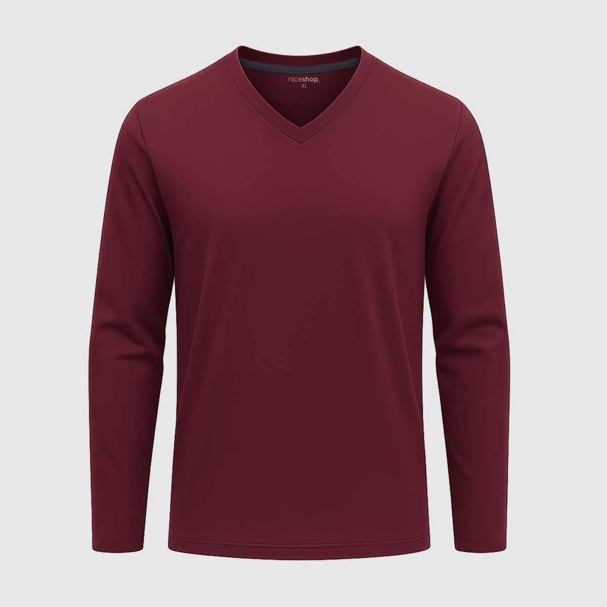 V-Neck Full Sleeve Shirt | Maroon V Neck T-Shirts
