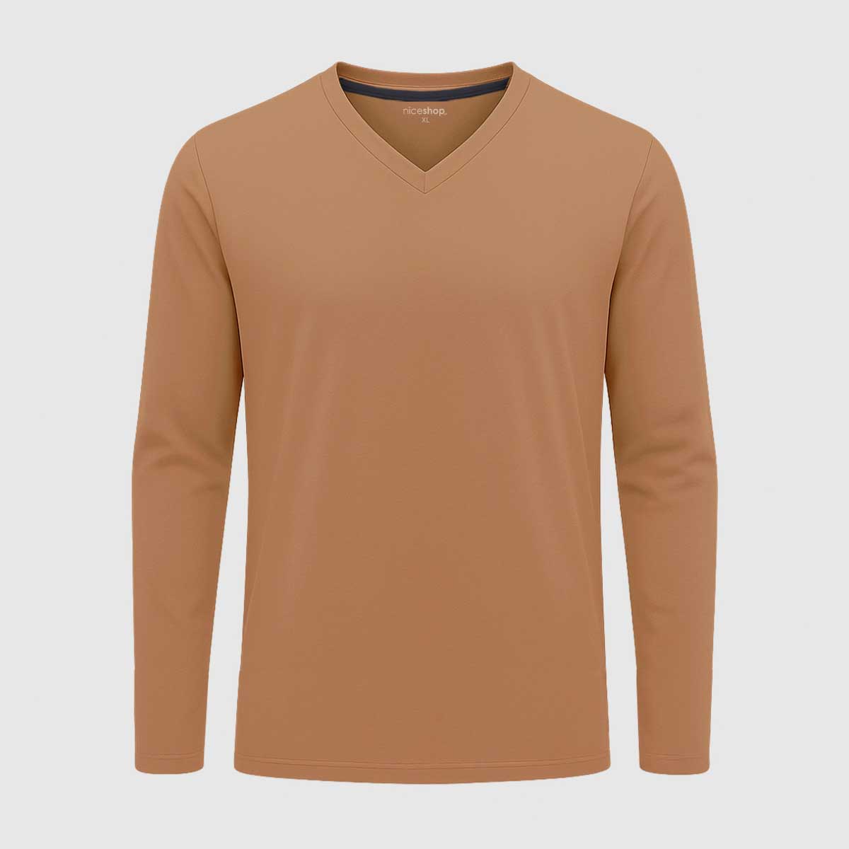 V-Neck Full Sleeve Shirt | Mustard V Neck T-Shirts