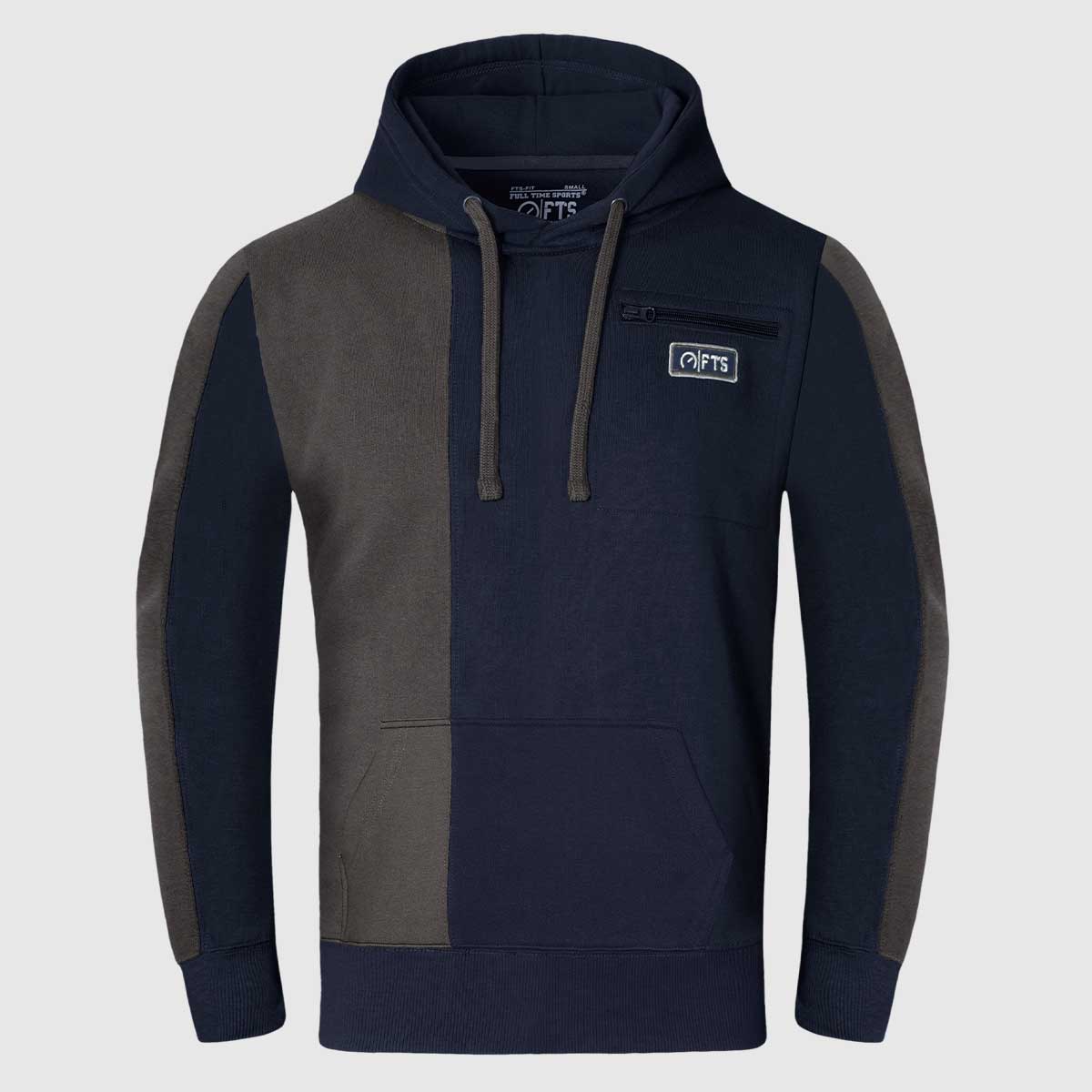 Charcoal Navy Panel Pullover Hoodie for men and women - Hooded Pullover