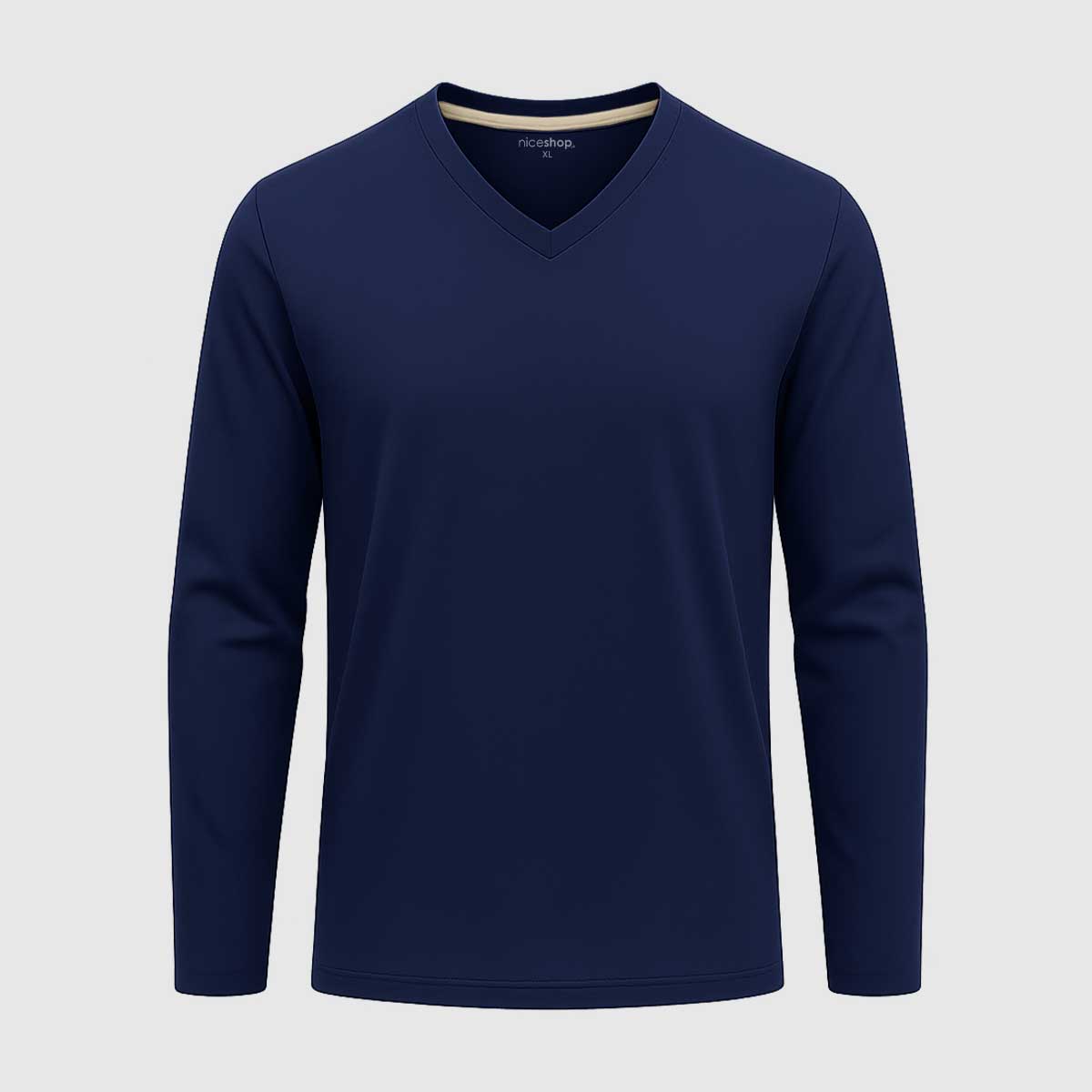 V-Neck Full Sleeve Shirt | Navy Blue V Neck T-Shirts