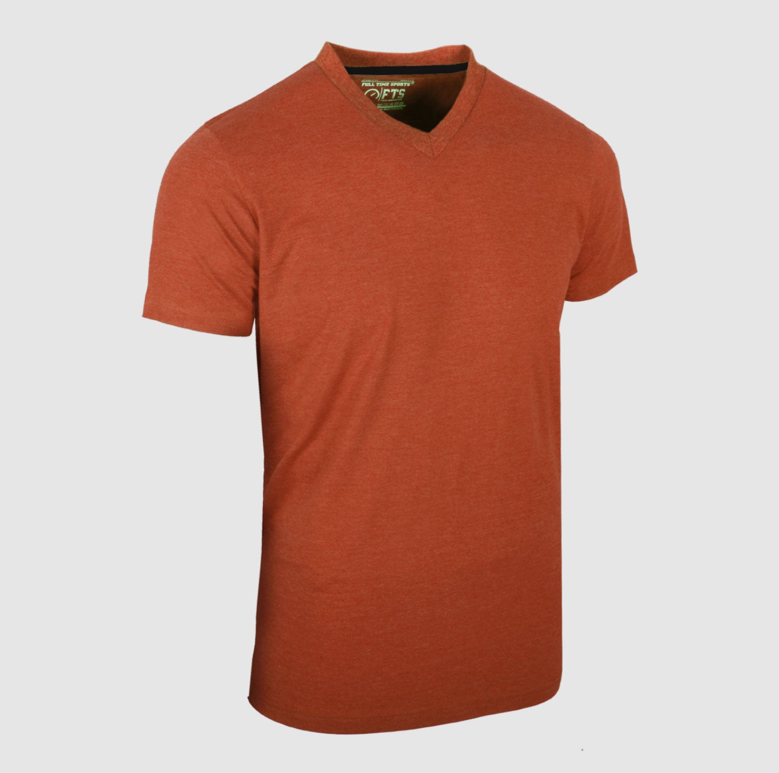 Orange V Neck Short Sleeve T-Shirts | Comfortable Half Sleeves V-Neck Shirts