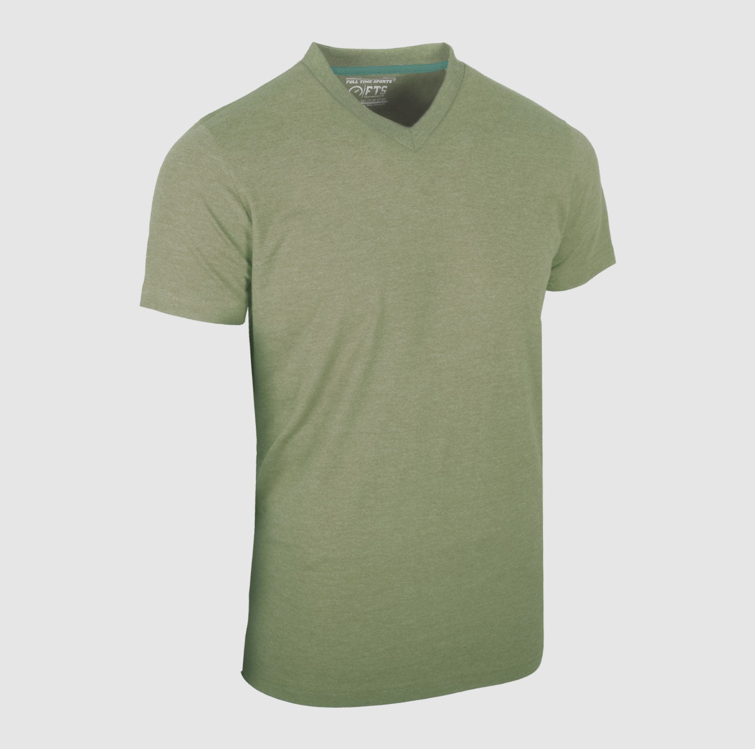 Sea Green V Neck Short Sleeve T-Shirts | Comfortable Half Sleeves V-Neck Shirts