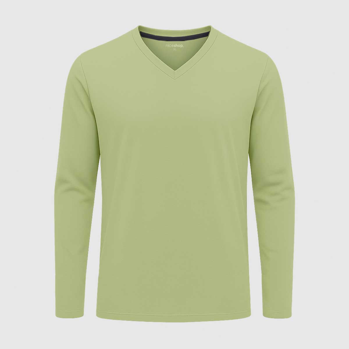 V-Neck Full Sleeve Shirt | Sea Green V Neck T-Shirts