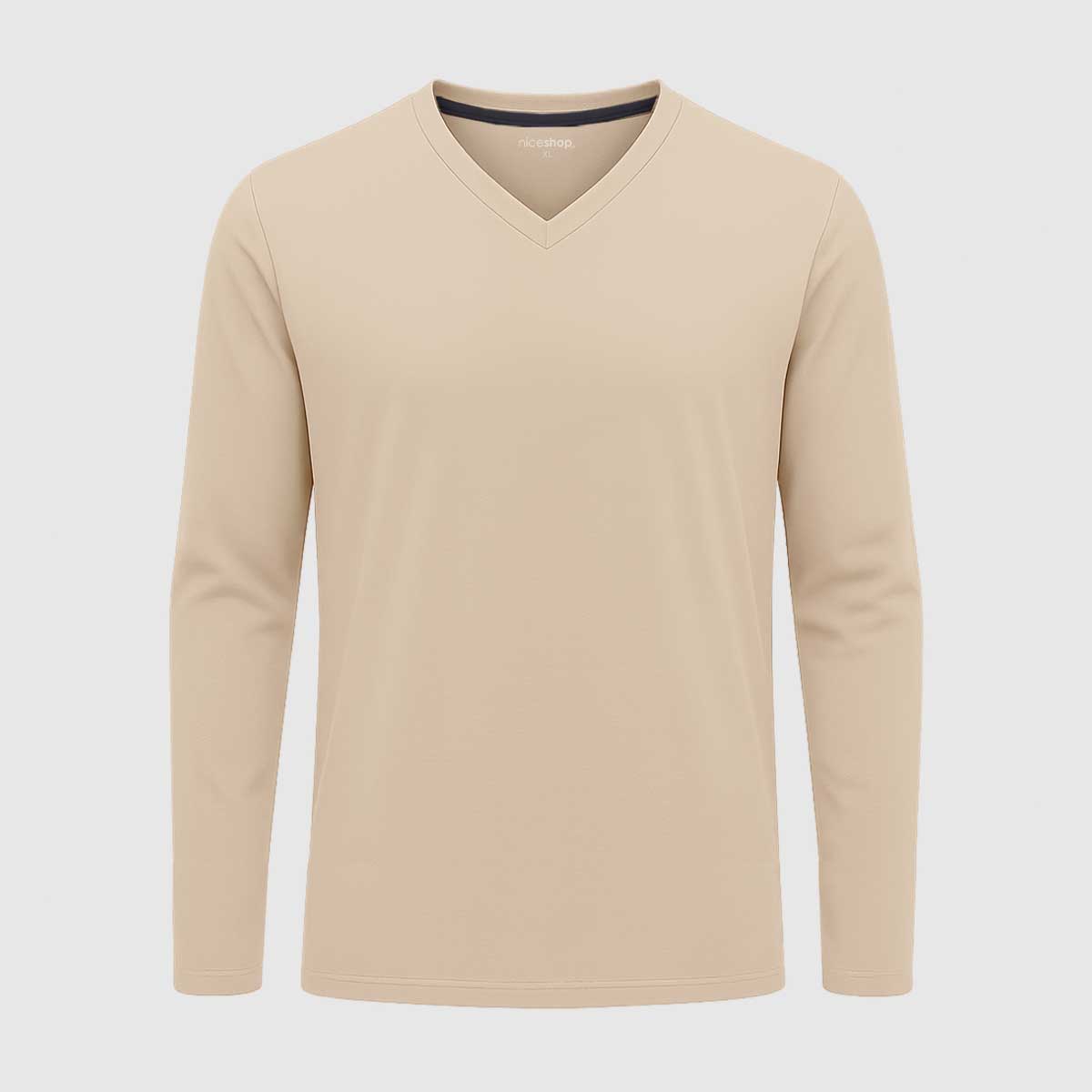 V-Neck Full Sleeve Shirt | Stone V Neck T-Shirts