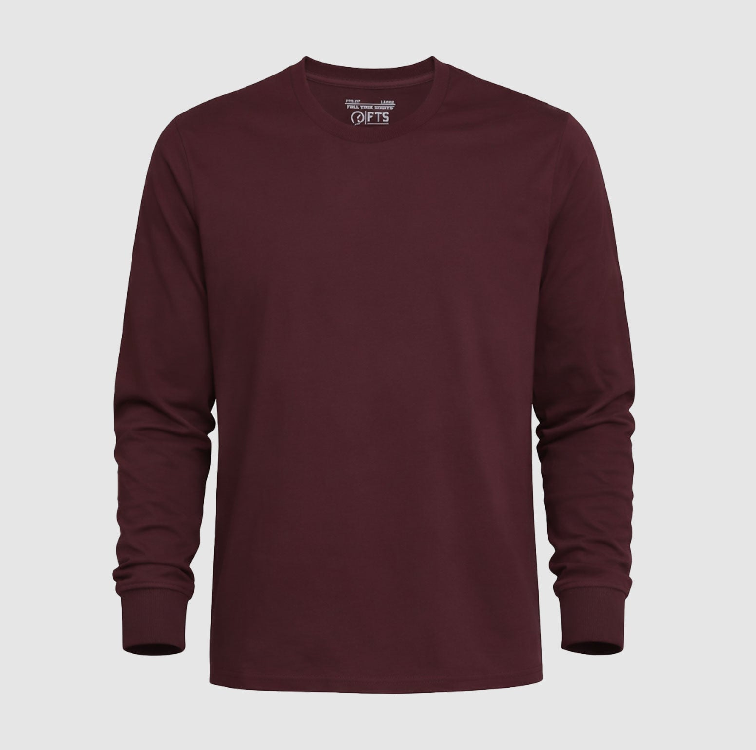 Wine Full Sleeve T-Shirt for Men and Women Premium Ribbed Cuffs