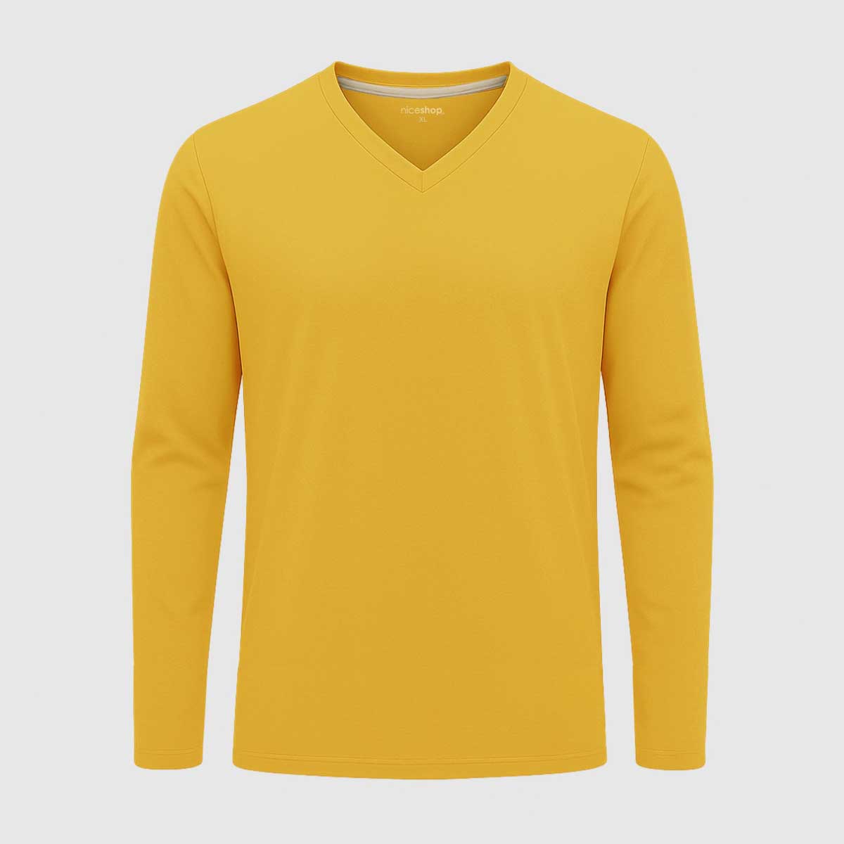 V-Neck Full Sleeve Shirt | Yellow V Neck T-Shirts
