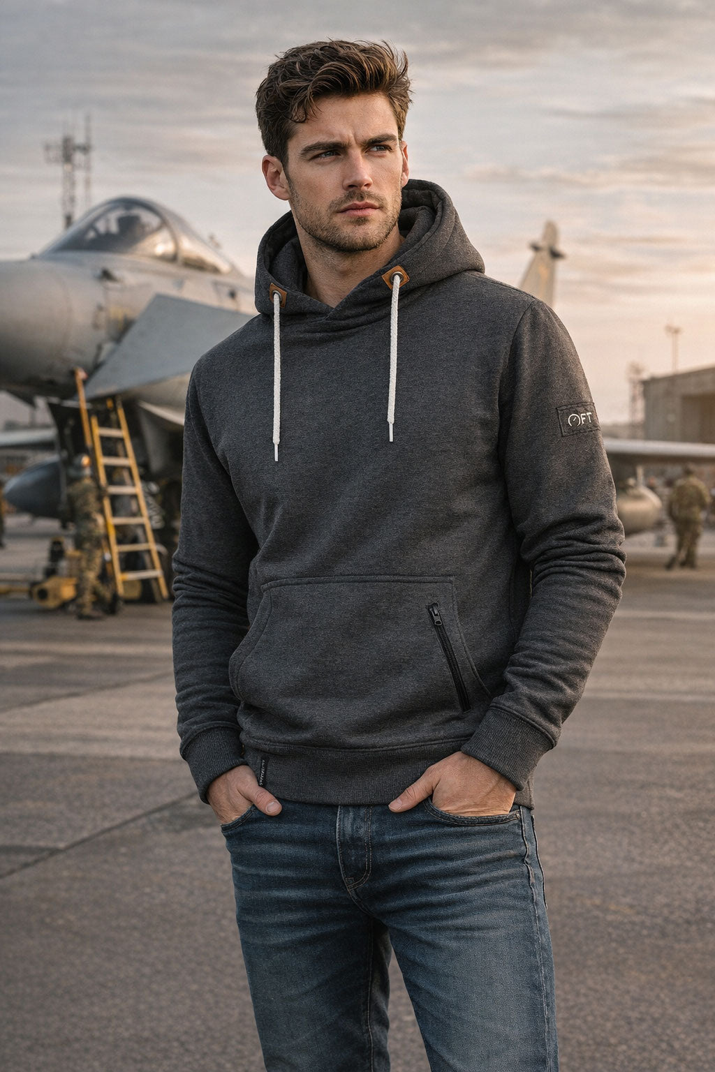 Charcoal Pullover Hoodie for men and women - Plain Hooded Pullover