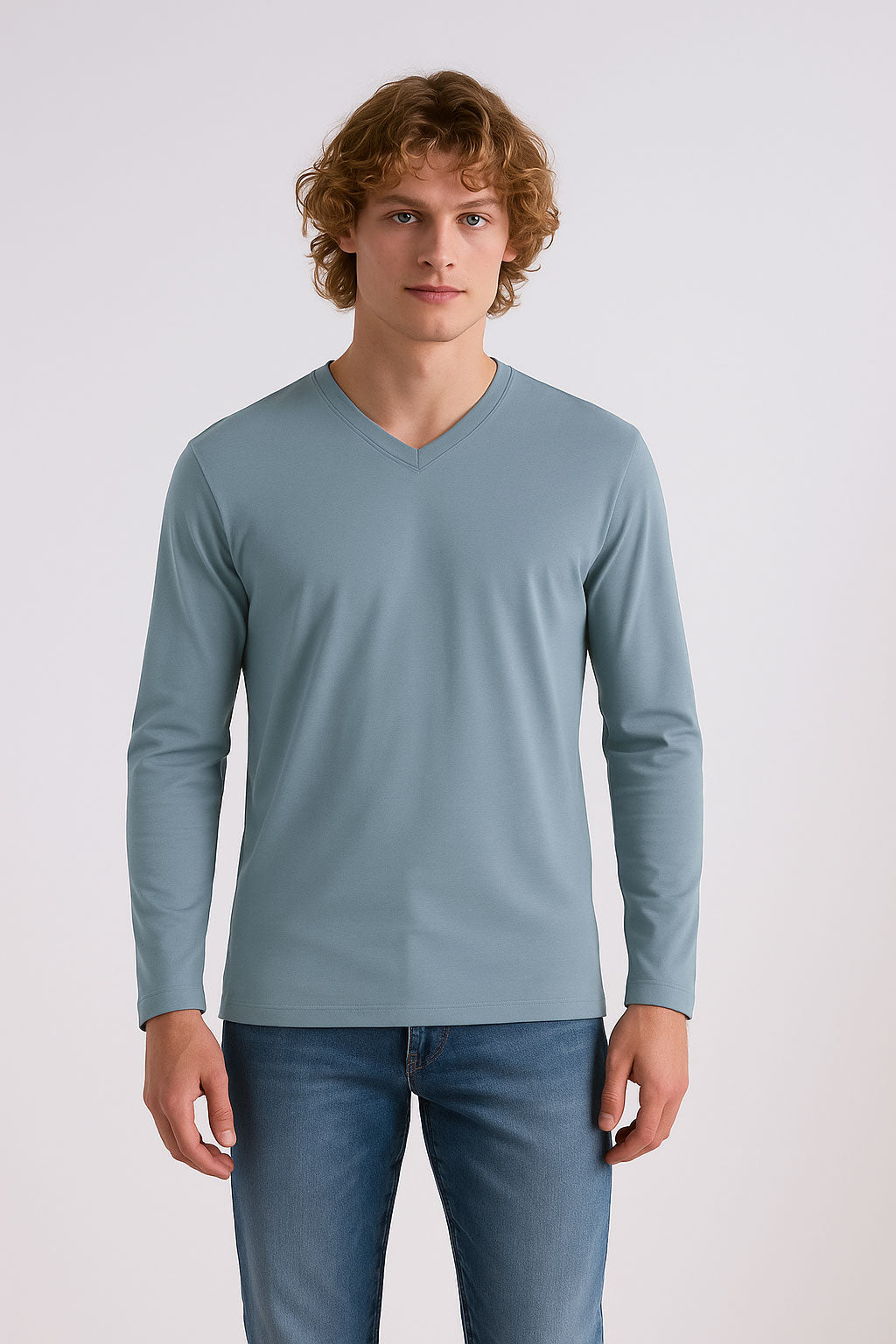 V-Neck Full Sleeve Shirt | Slate V Neck T-Shirts
